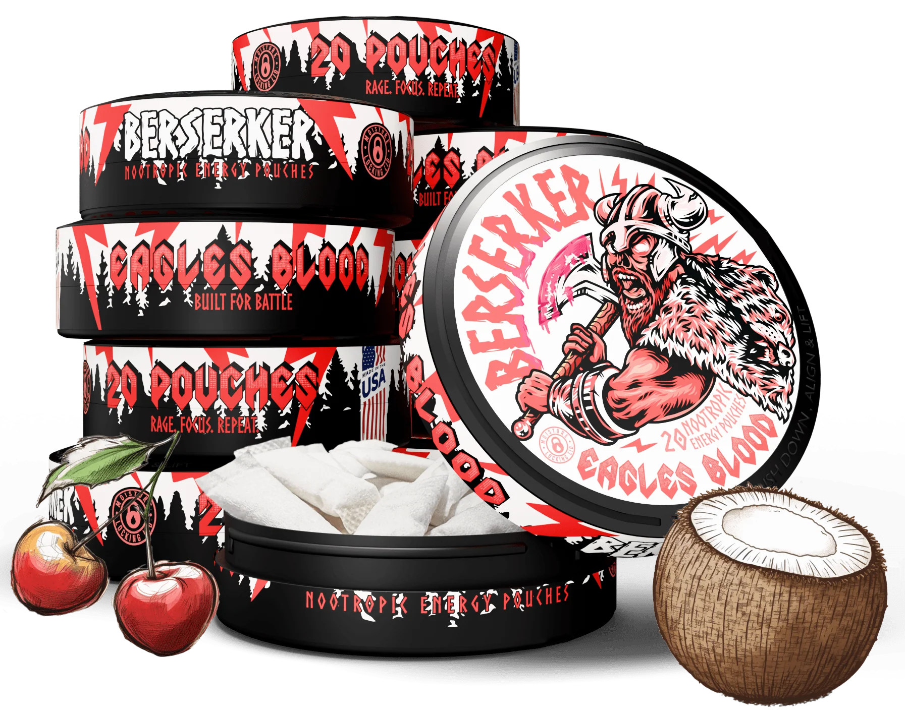 Berserker Caffeine Pouches - Eagles Blood - Image 10