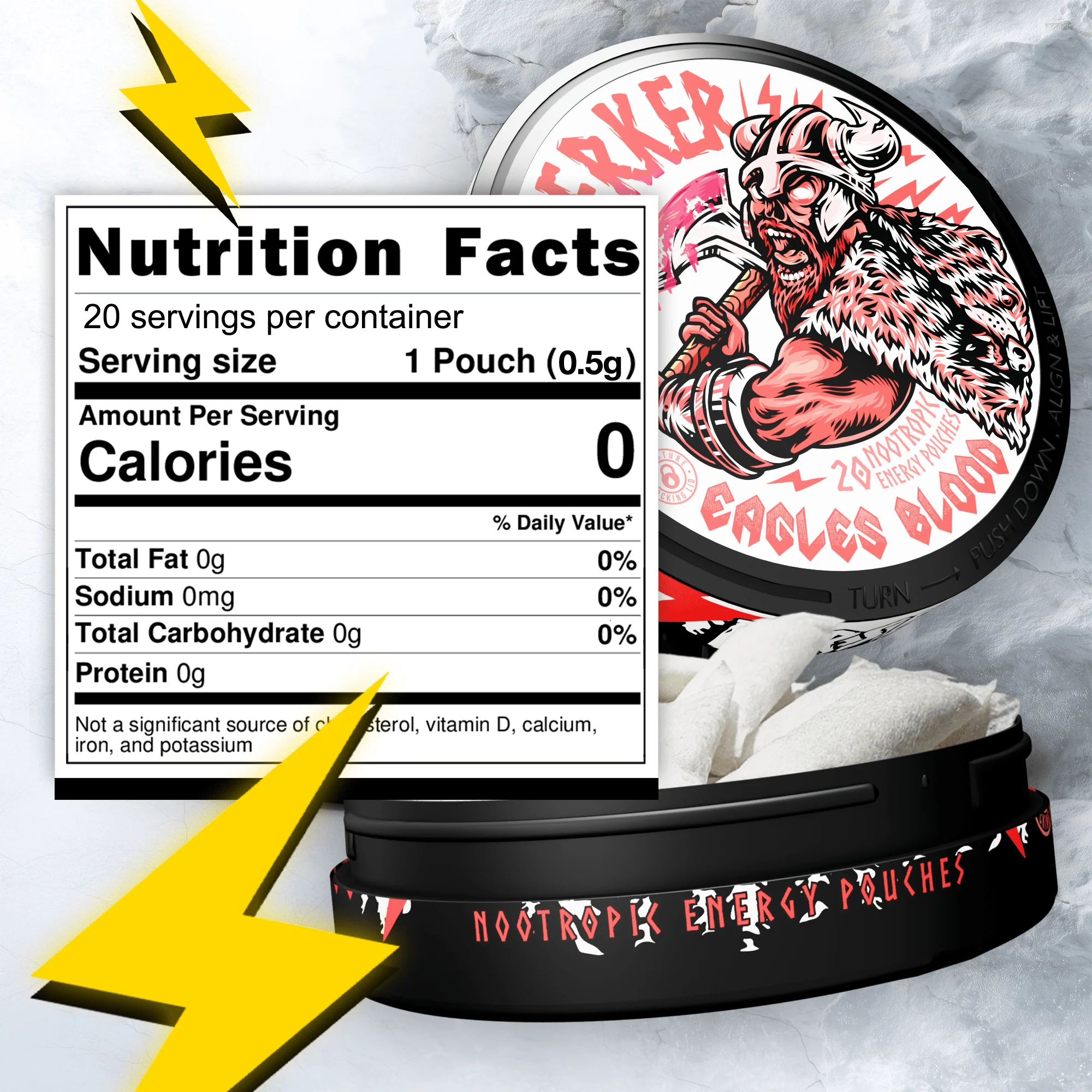 Berserker Caffeine Pouches - Eagles Blood - Image 2
