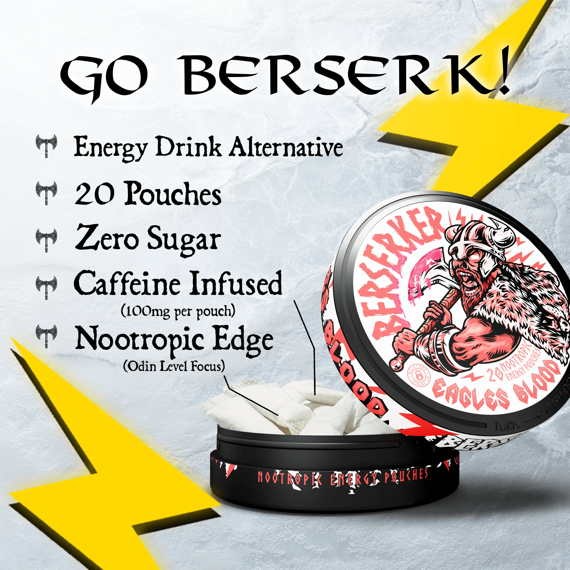 Berserker Caffeine Pouches - Eagles Blood - Image 4