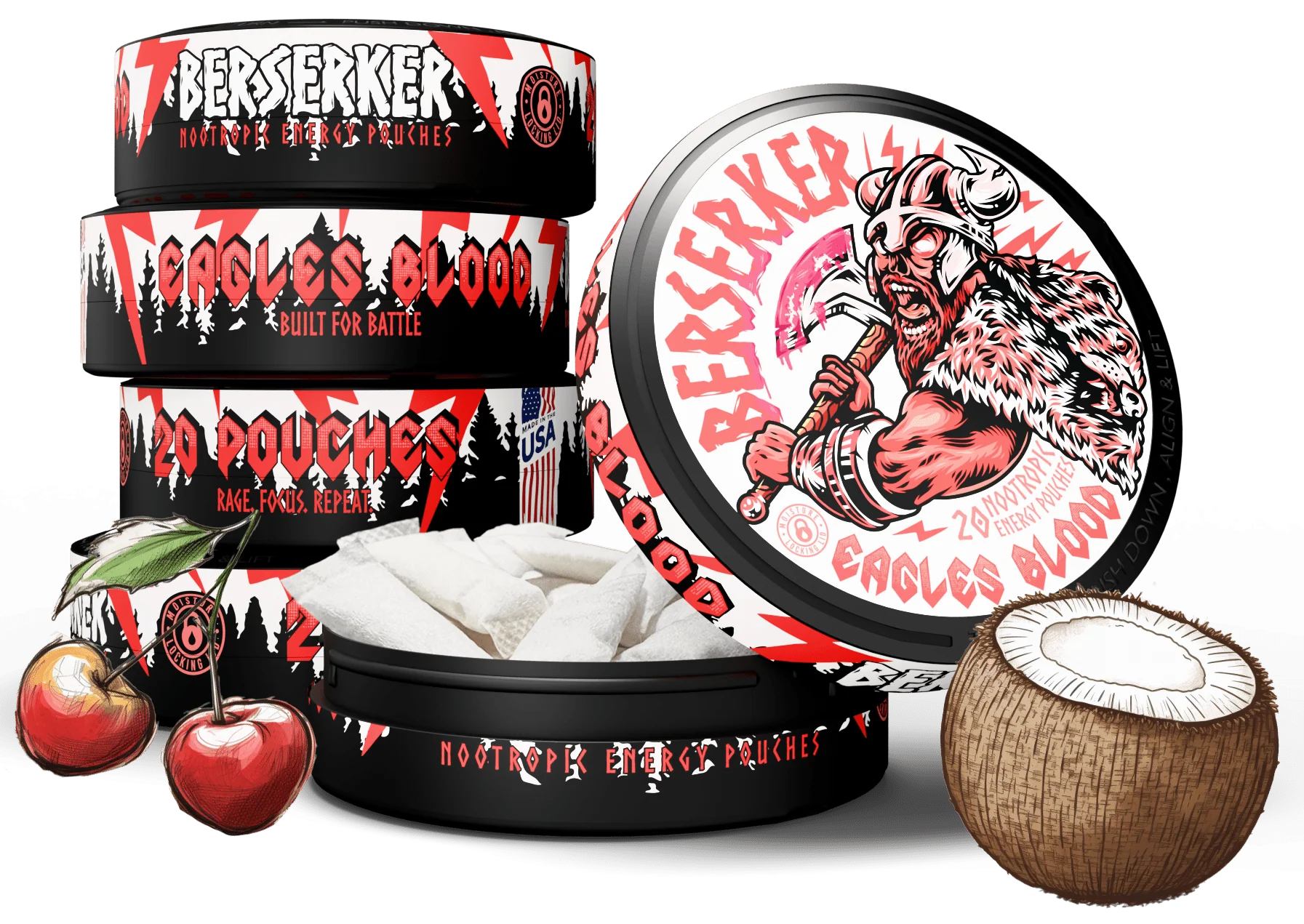Berserker Caffeine Pouches - Eagles Blood - Image 9