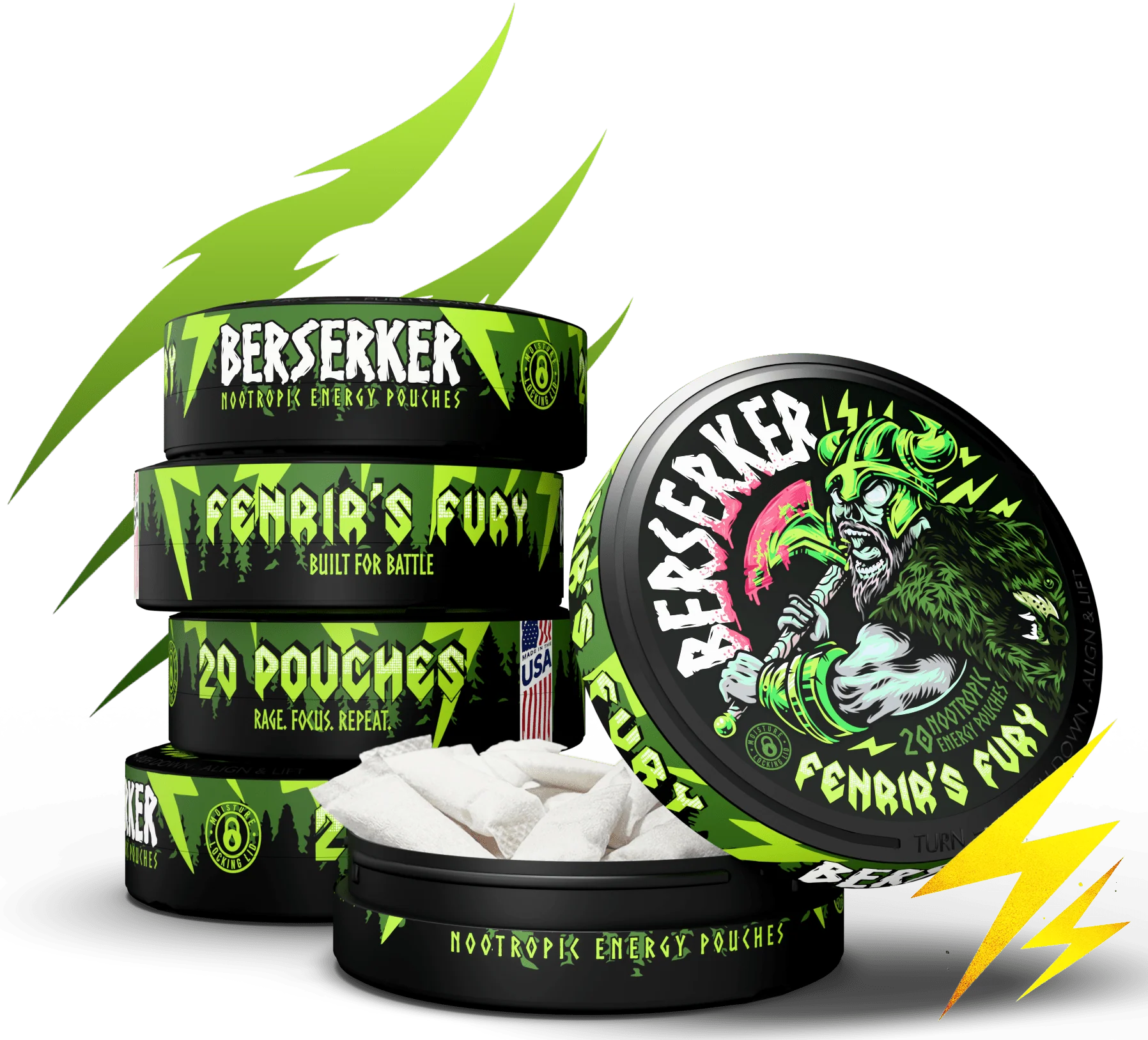 Berserker Caffeine Pouches - Fenrir's Fury - Image 10