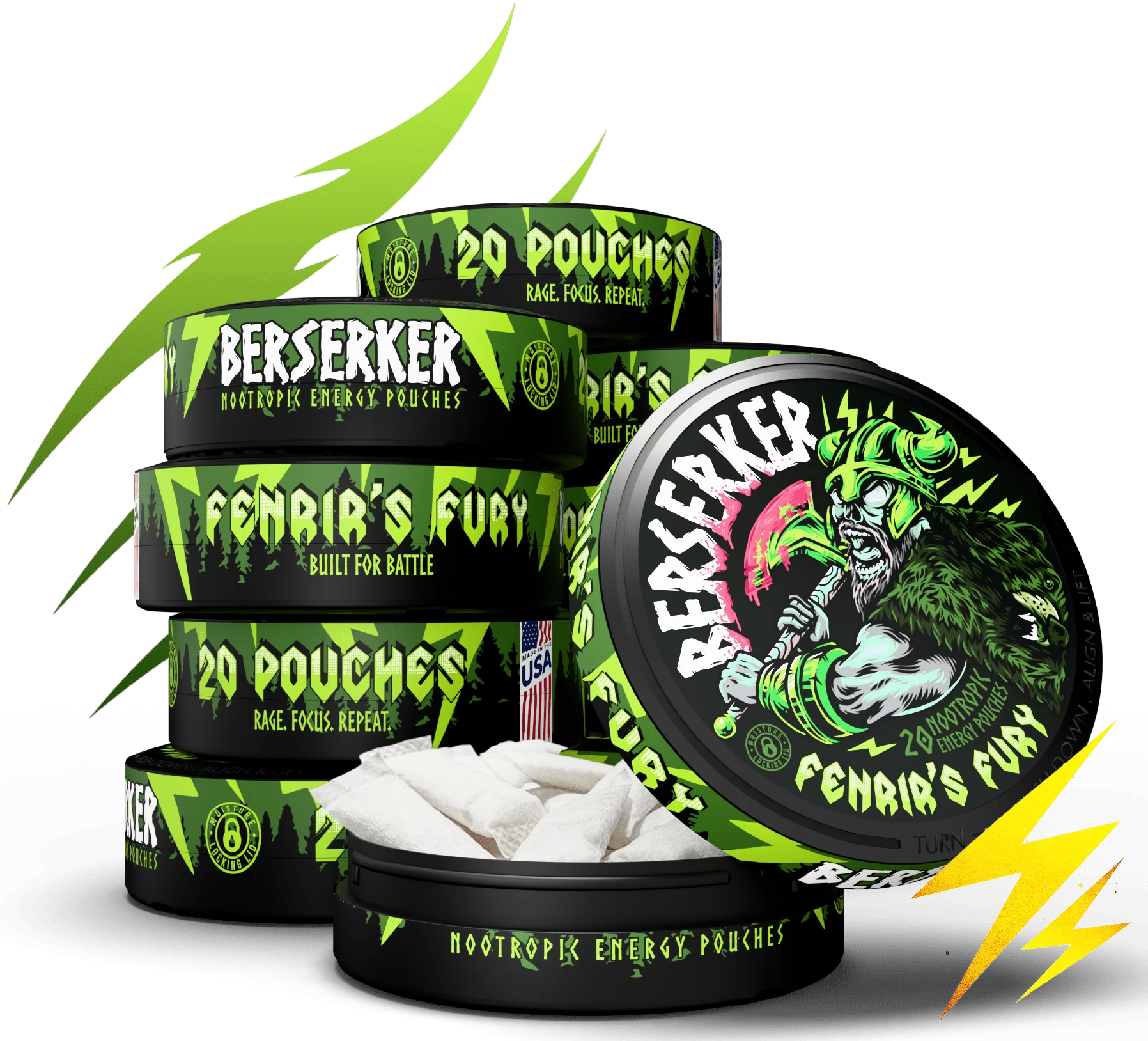 Berserker Caffeine Pouches - Fenrir's Fury - Image 11