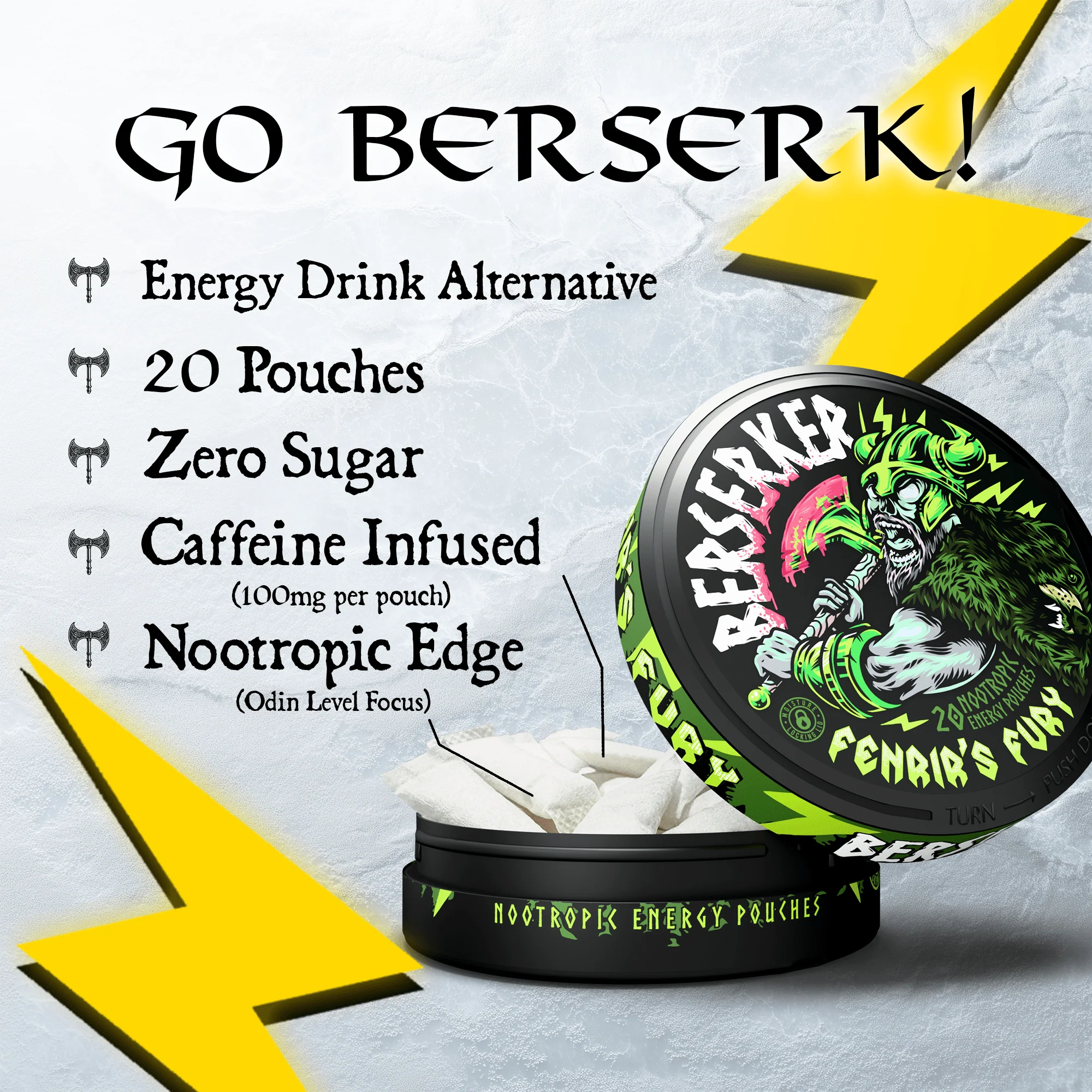 Berserker Caffeine Pouches - Fenrir's Fury - Image 4