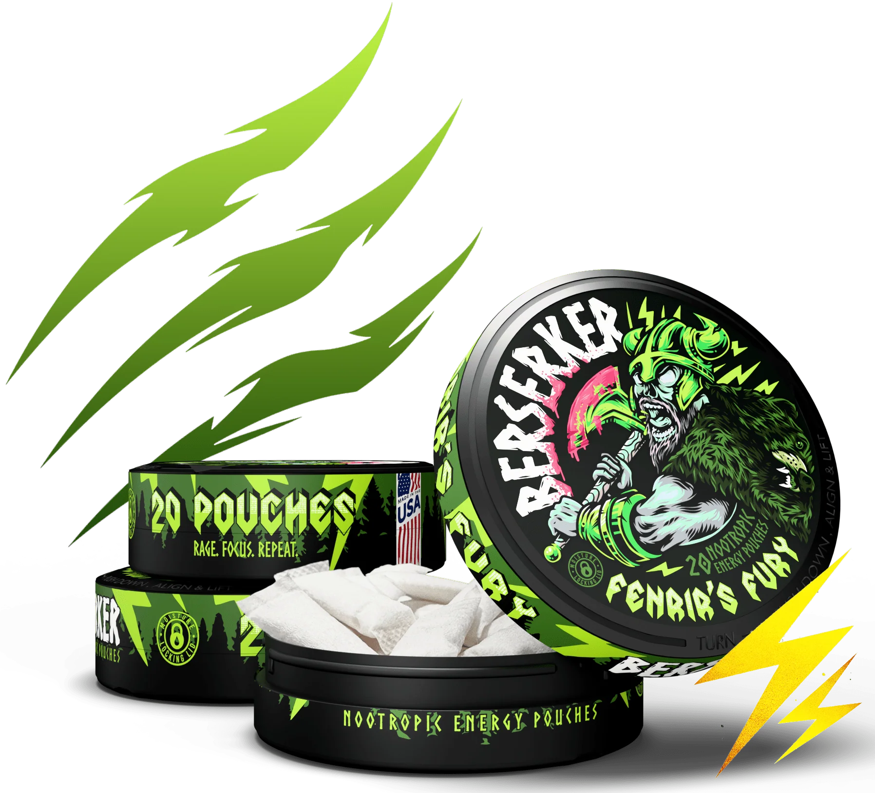 Berserker Caffeine Pouches - Fenrir's Fury - Image 9
