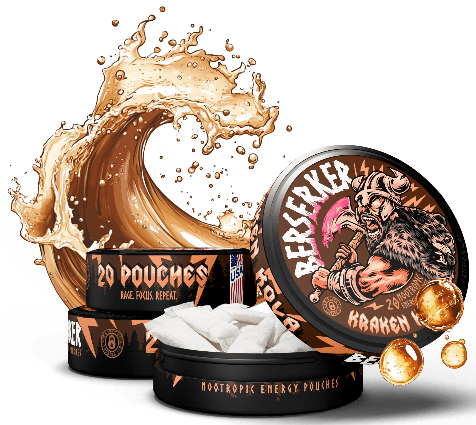Berserker Caffeine Pouches - Kraken Kola
