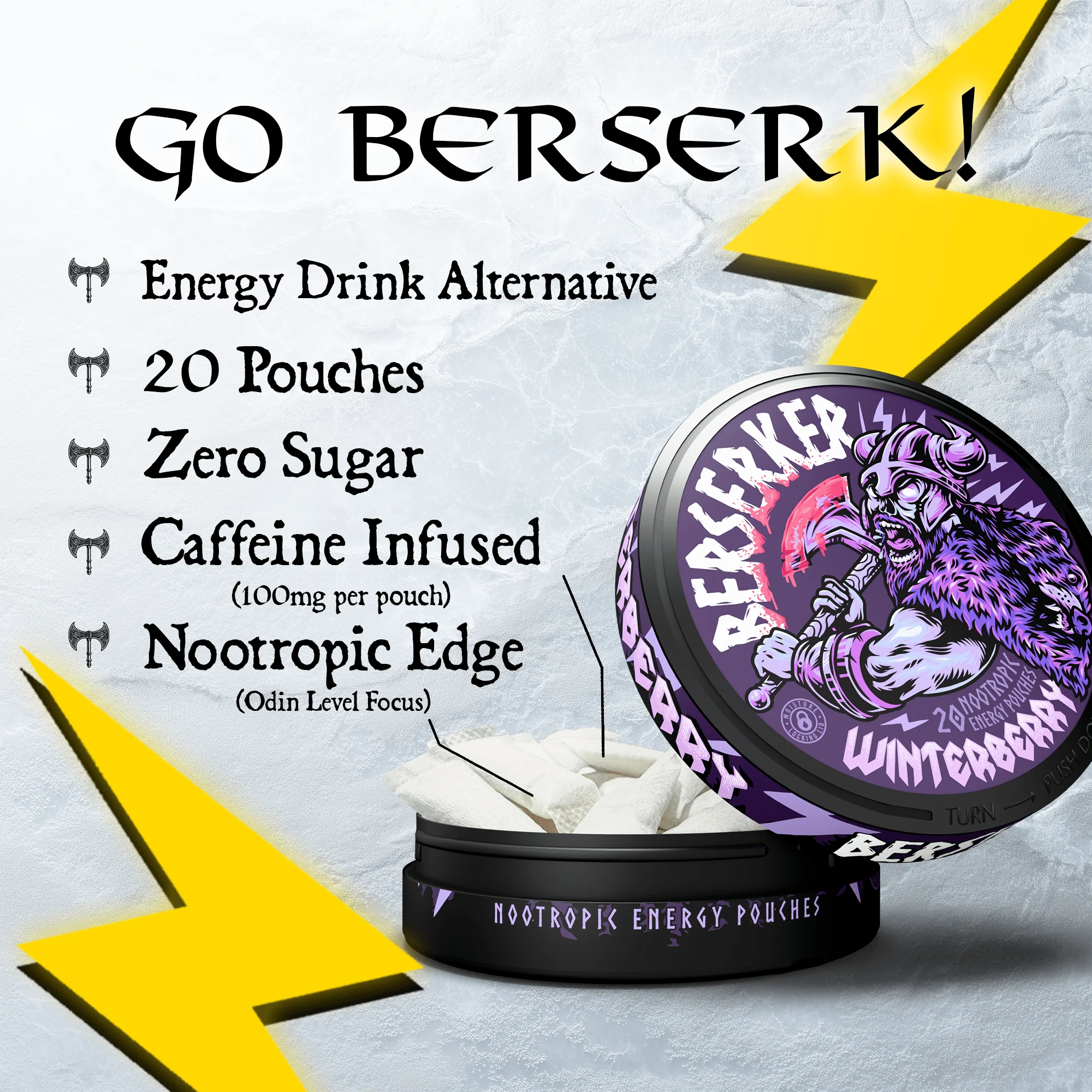 Berserker Caffeine Pouches - Winterberry - Image 4
