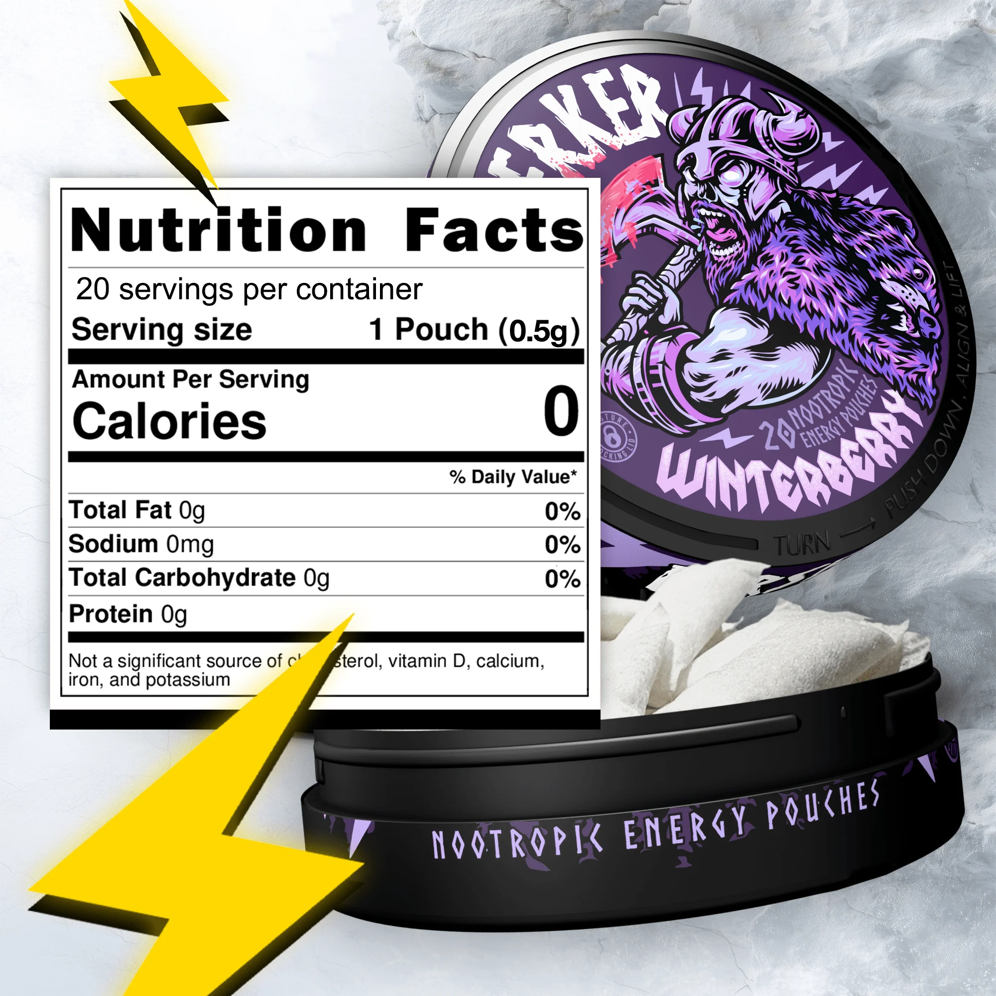 Berserker Caffeine Pouches - Winterberry - Image 2