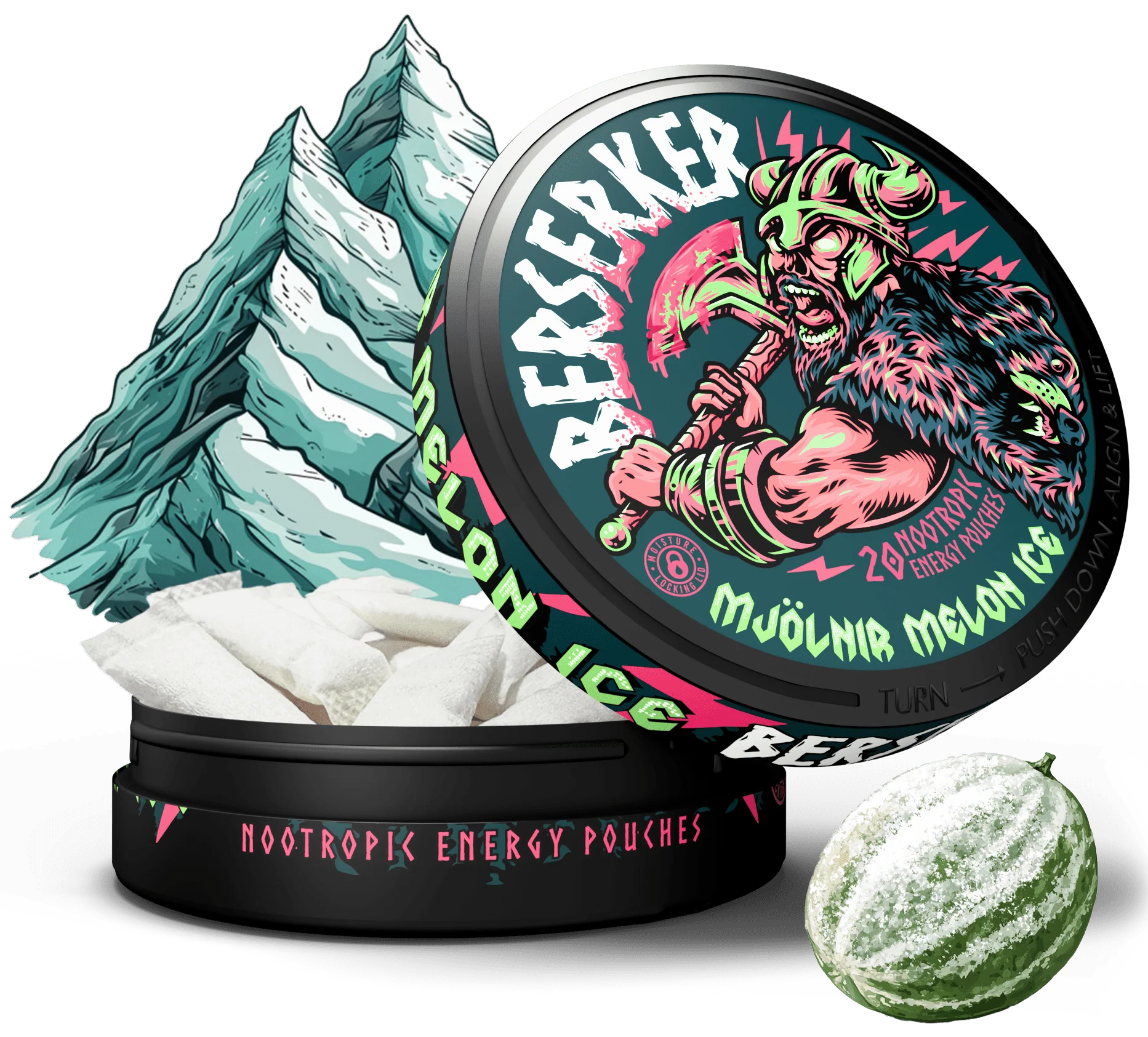 Berserker Mjölnir Melon Ice Pouches
