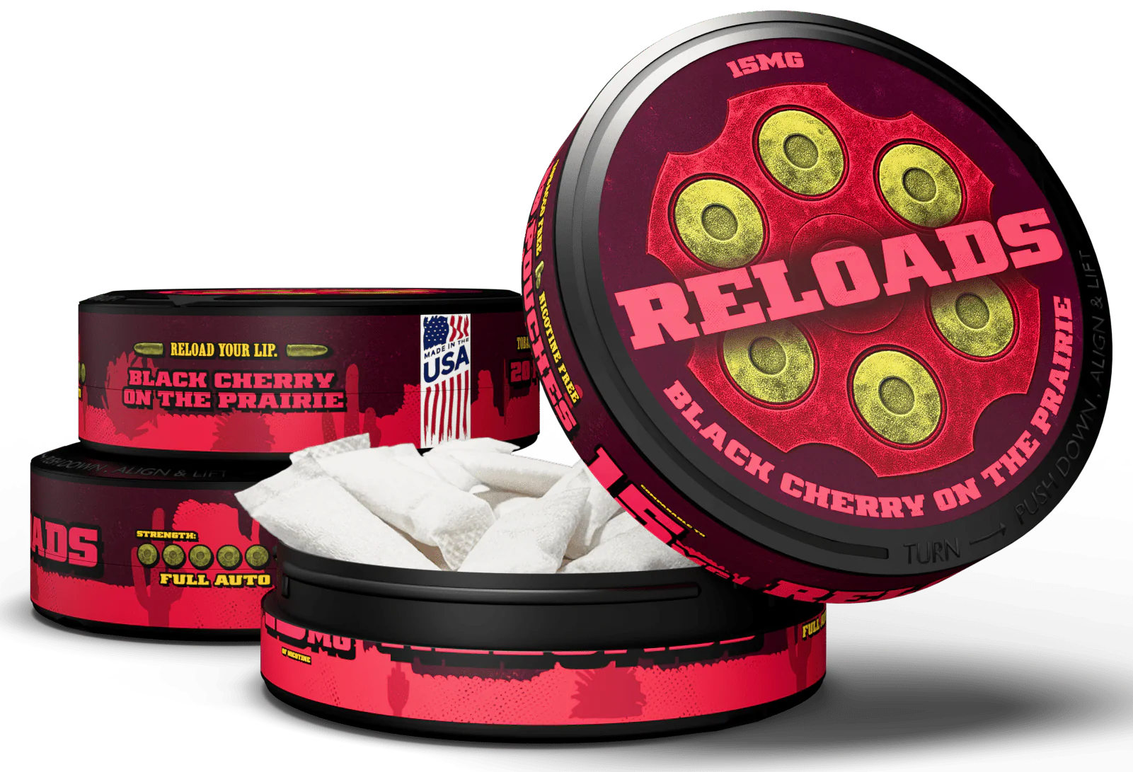 Reloads Black Cherry on the Prairie Pouches