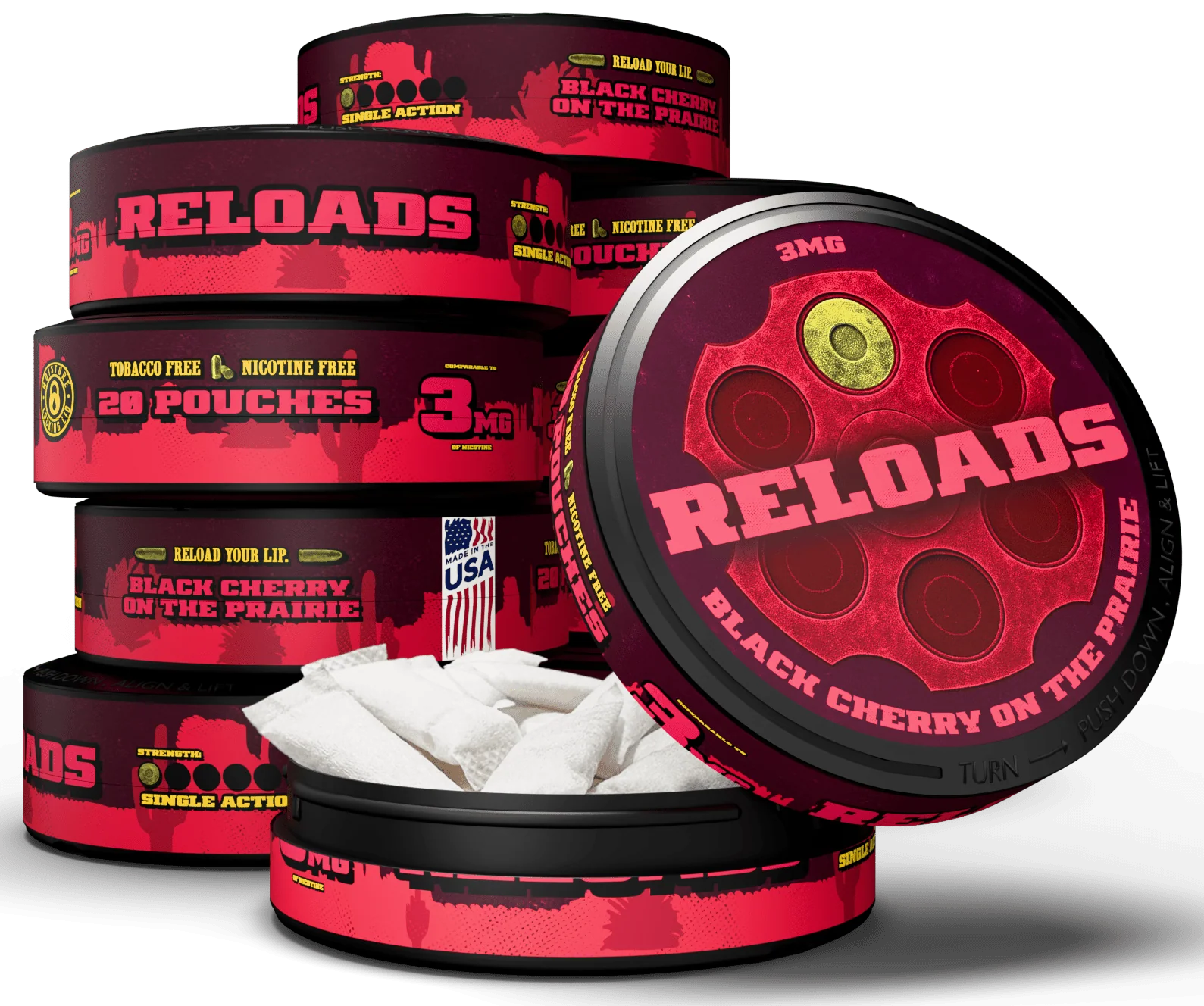 Reloads Black Cherry on the Prairie Pouches - Image 9