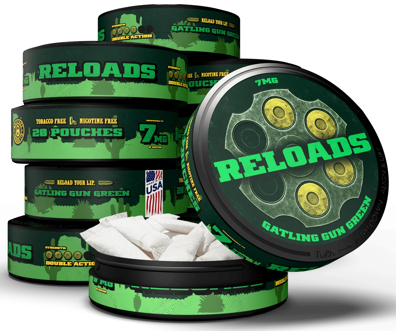 Reloads Gatling Gun Wintergreen Pouches - Image 12