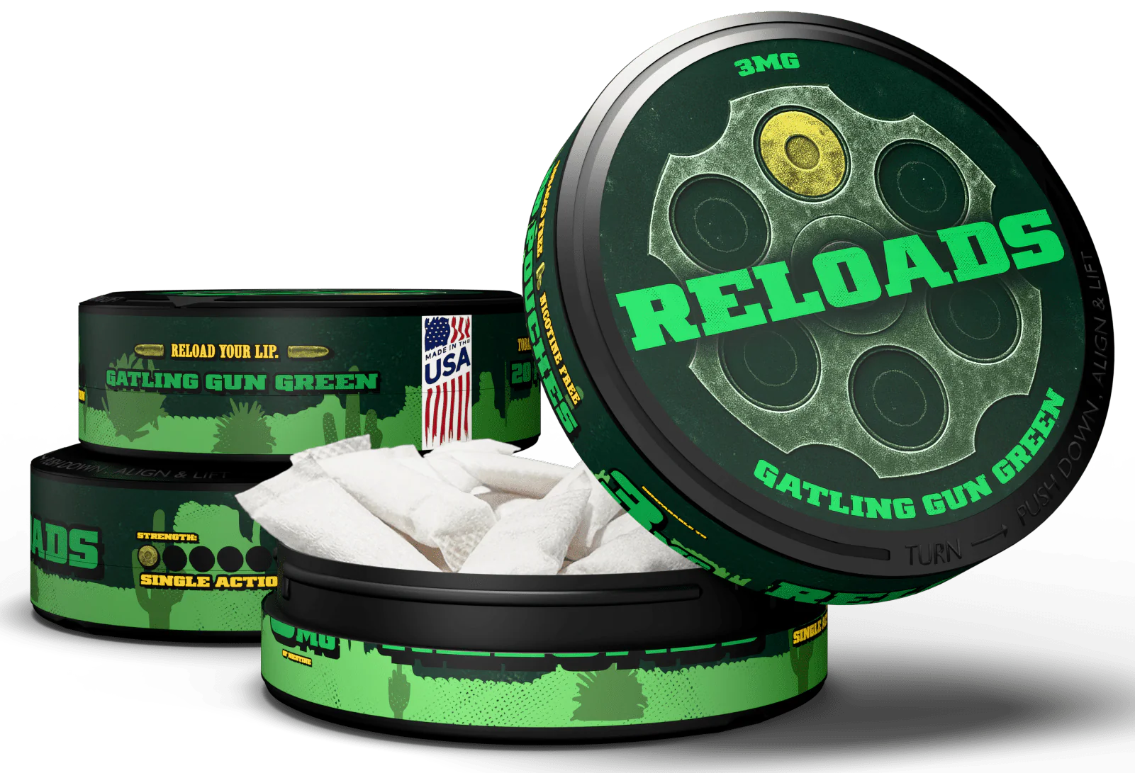 Reloads Gatling Gun Wintergreen Pouches - Image 7