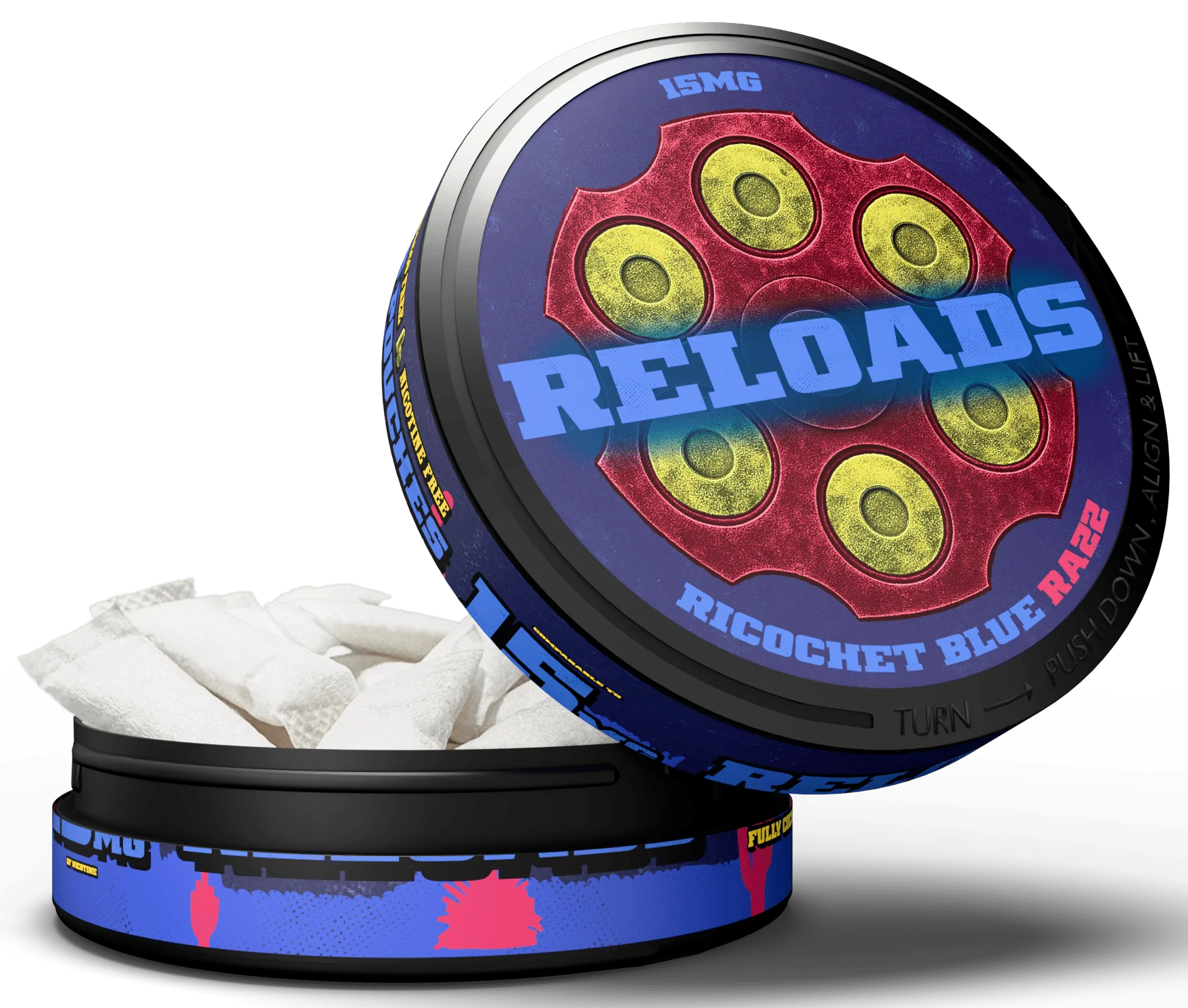 Reloads Ricochet Blue Razz Pouches - Single