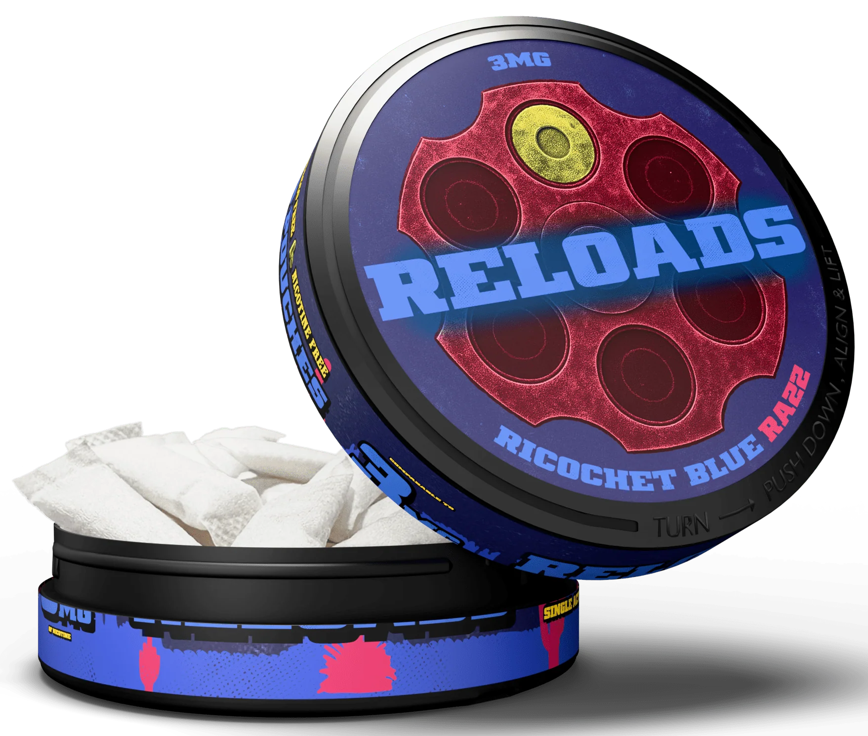 Reloads Ricochet Blue Razz Pouches - Single - Image 3
